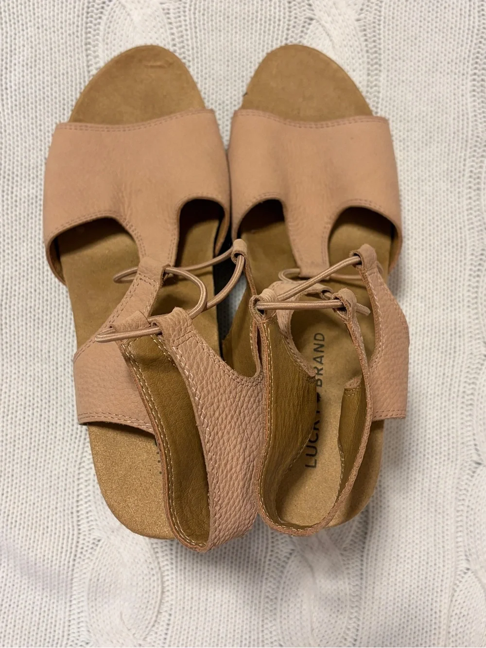 Women's Lucky Brand Yejida Espadrille Wedge 8.5 Maple Sugar